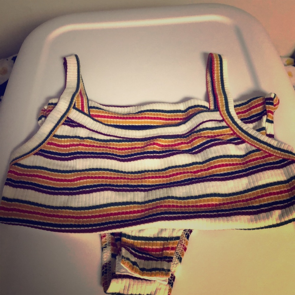 Striped Forever 21 Bodysuit